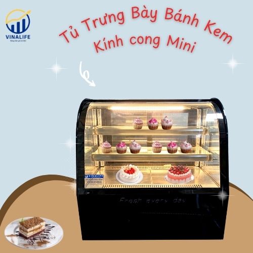 Tủ Bánh Kem Cong Để Bàn 70cm&nbsp;